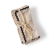 Gewürzhaus - Tapas Cotton Napkins Black & Ivory Set of 4